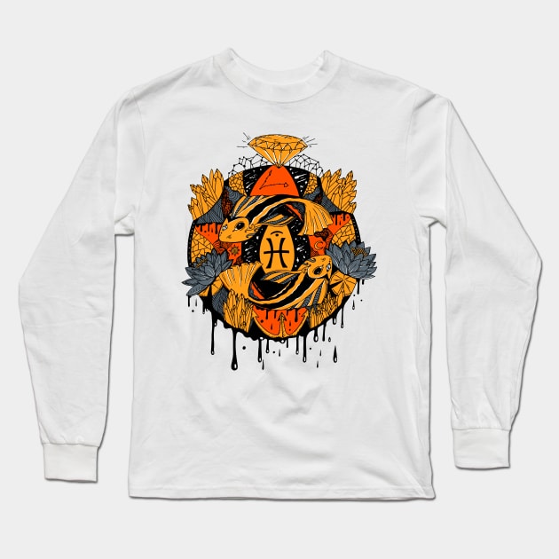 Orangrey Mystic Pisces Motion Long Sleeve T-Shirt by kenallouis